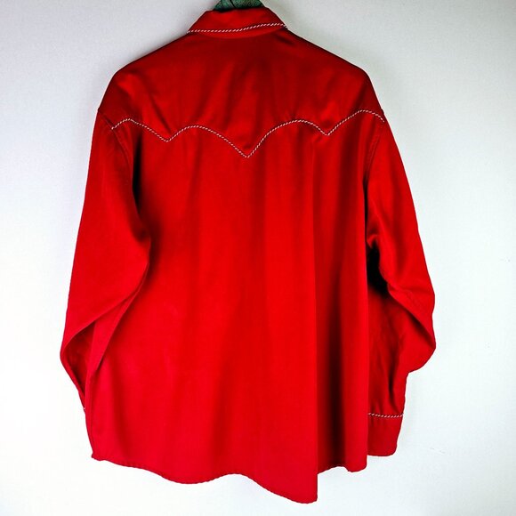 Vtg Panhandle Slim Retro Western Wear Westmoer Prod Women's Pearl Snap Shirt, 3X - Picture 10 of 11